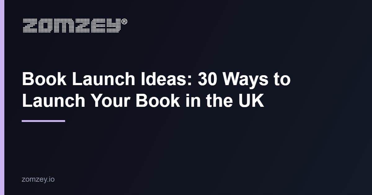 Book launch ideas for UK authors