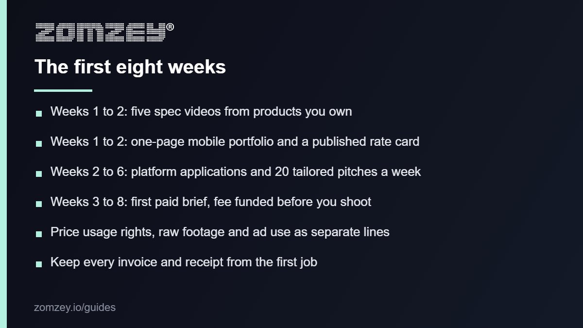 Eight-week checklist for becoming a UGC creator in the UK