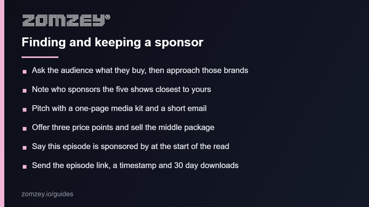 Checklist for approaching podcast sponsors in the UK