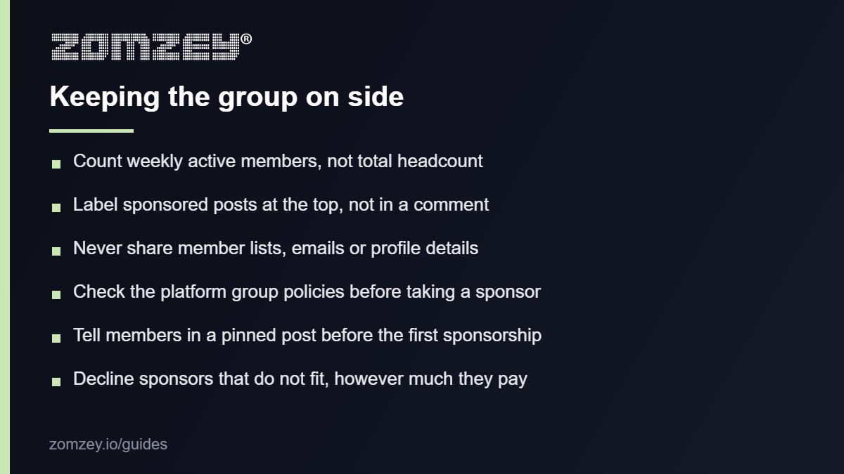 Checklist to monetise a Facebook group without losing members