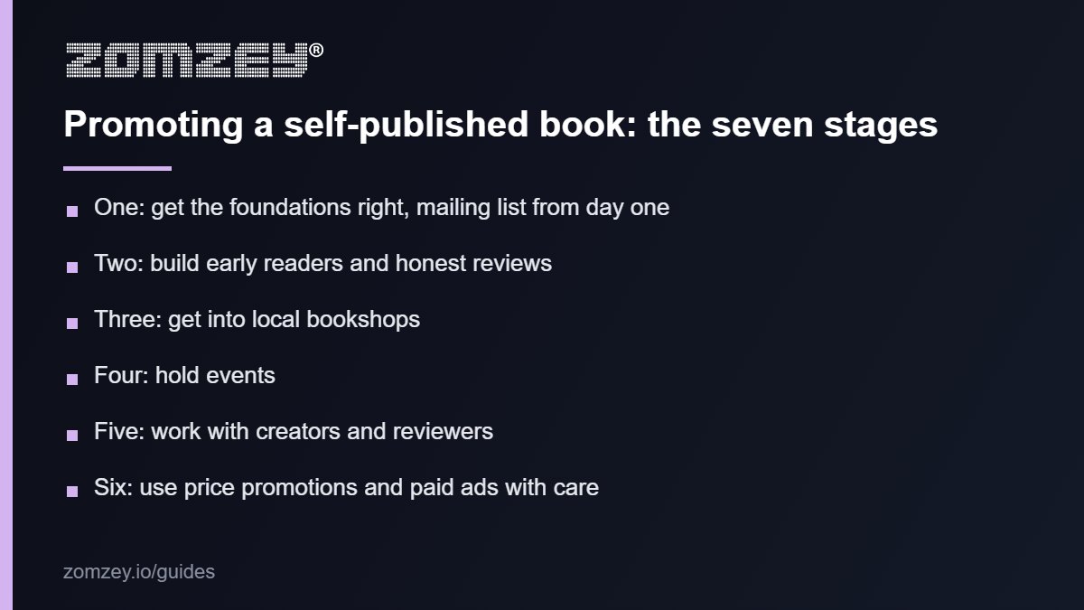 The seven stages of promoting a self-published book in the UK
