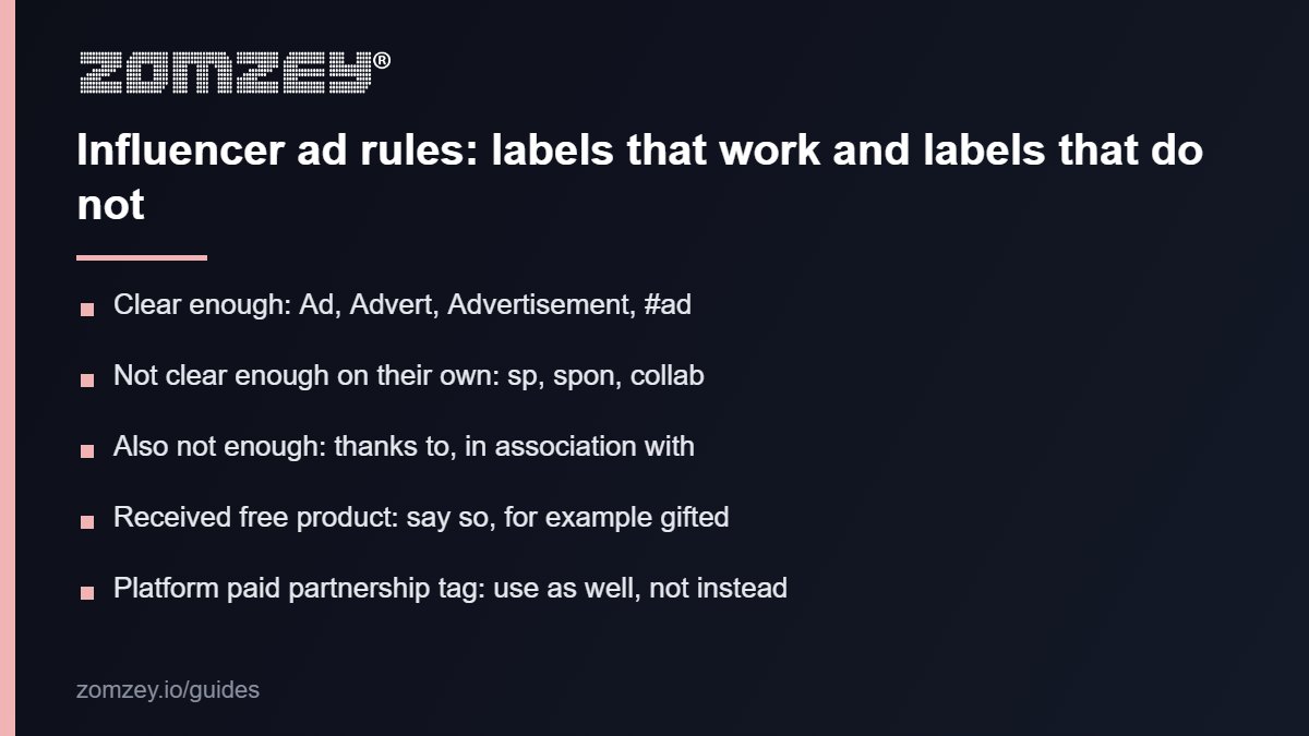 Influencer ad rules in the UK: which labels the ASA accepts
