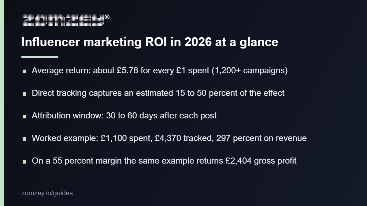 Influencer marketing ROI 2026: the benchmark and worked example figures