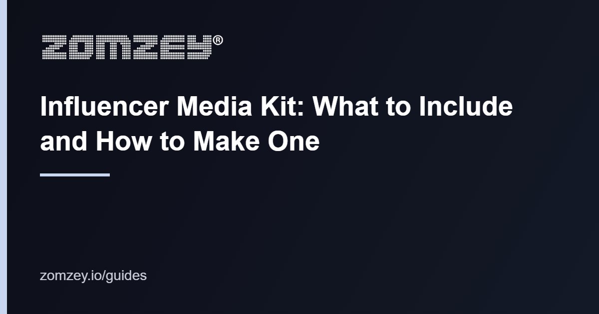 Influencer media kit guide for UK creators 2026 (influencer media kit)