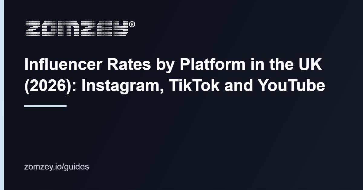 Influencer rates by platform in the UK 2026 (influencer rates guide)