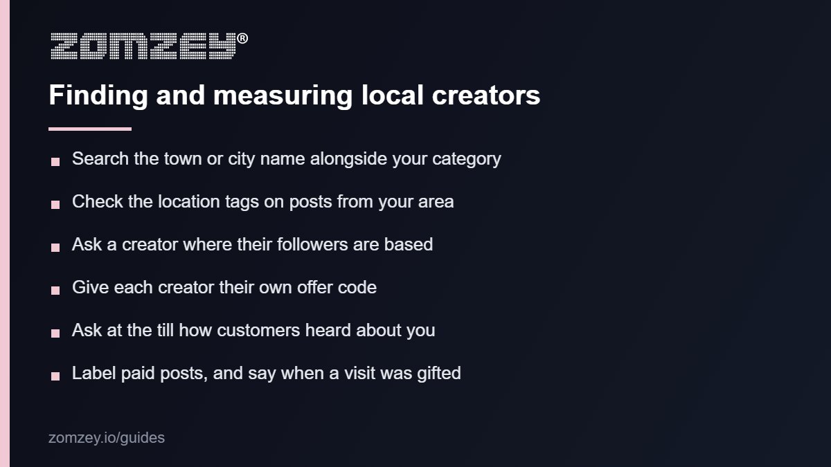 Checklist for working with a local influencer in the UK