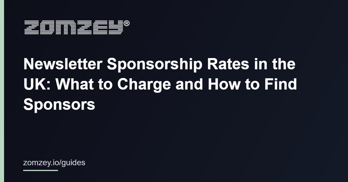 Newsletter sponsorship rates in the UK (newsletter sponsorship guide)
