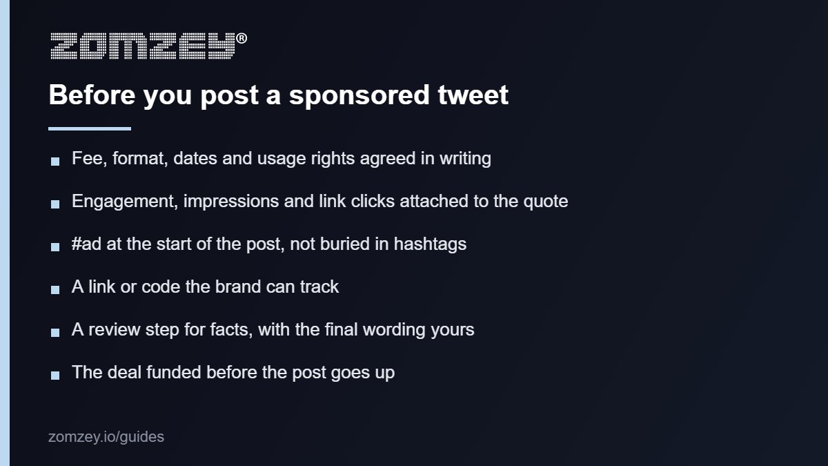 Checklist before posting sponsored tweets
